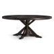 Dark Ale Round Dining Table with Inbuilt Lazy Susan 72