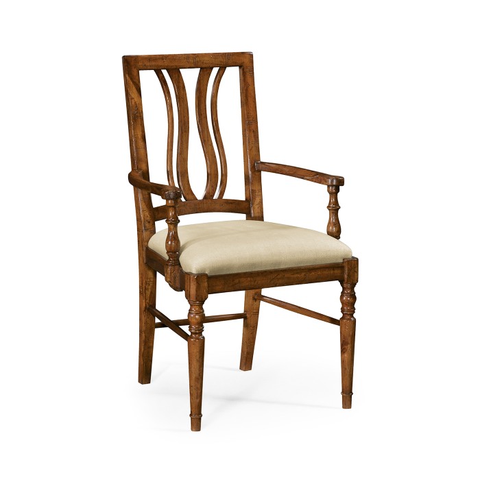 Casual Curved Back Arm Chair