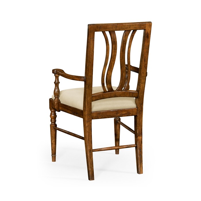 Casual Curved Back Arm Chair