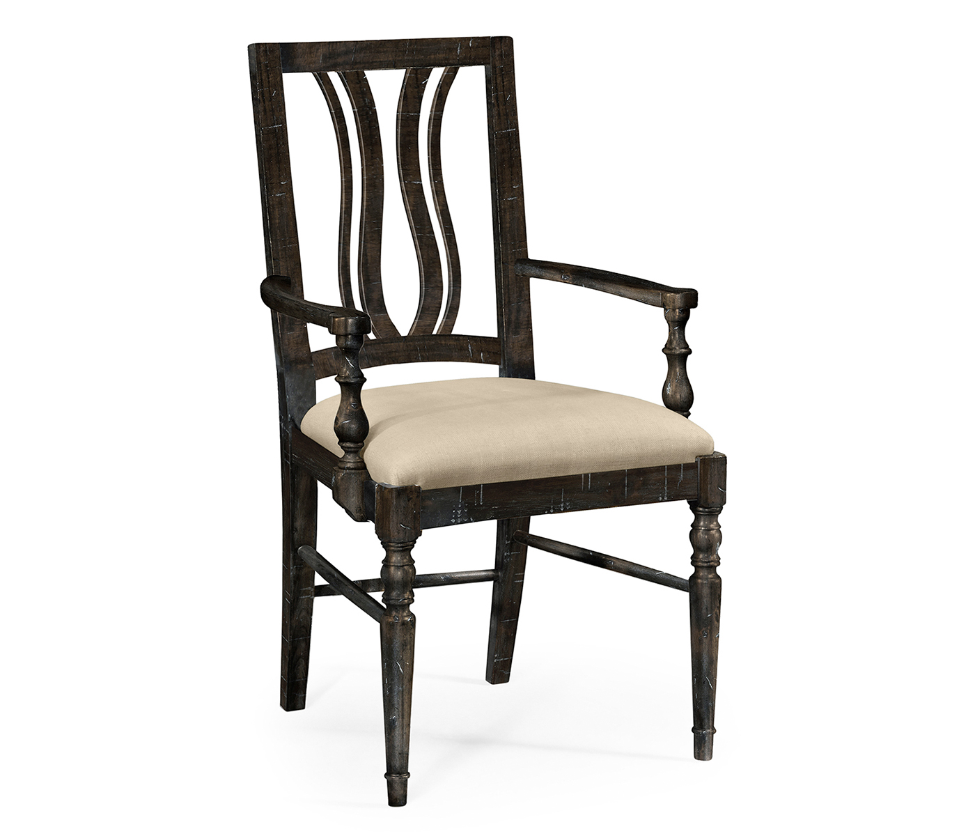 Casual Curved Back Arm Chair