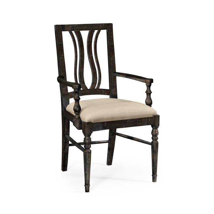 Casual Curved Back Arm Chair