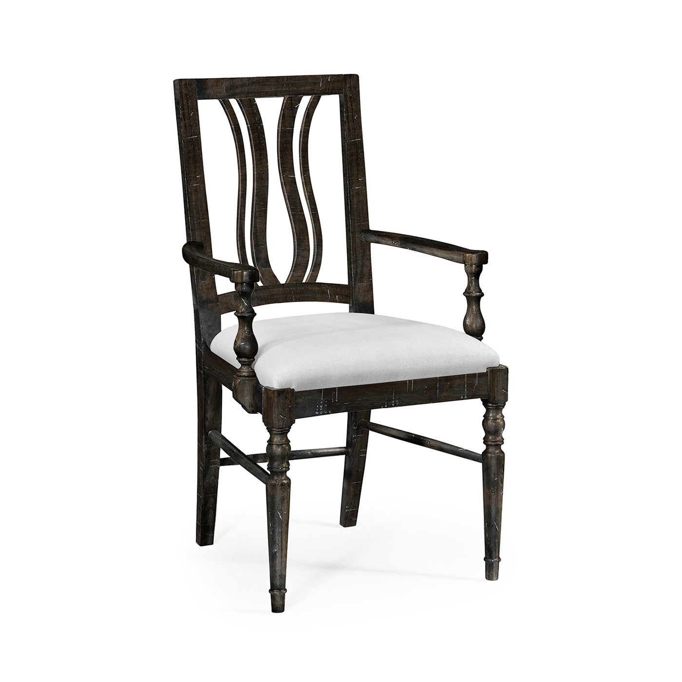 Casual Curved Back Arm Chair