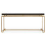 Gilded Iron Rectangular Coffee Table with Smoky Black Top
