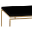 Gilded Iron Rectangular Coffee Table with Smoky Black Top