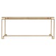 Gilded Iron Rectangular Coffee Table with An Antique Glass Top