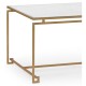 Gilded Iron Rectangular Coffee Table with An Antique Glass Top