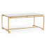 Gilded Iron Rectangular Coffee Table with An Antique Glass Top
