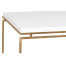 Gilded Iron Rectangular Coffee Table with Biancaneve Top