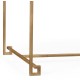 Gilded Iron Rectangular Coffee Table with Biancaneve Top