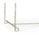 Silver Iron Rectangular Coffee Table with Smoky Black Top
