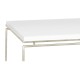 Silver Iron Rectangular Coffee Table with Biancaneve Top