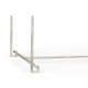 Silver Iron Rectangular Coffee Table with Biancaneve Top