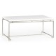 Silver Iron Rectangular Coffee Table with Biancaneve Top