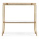 Gilded Iron Rectangular Side Table with An Antique Glass Top