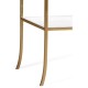 Gilded Iron Rectangular Side Table with An Antique Glass Top