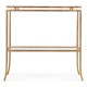 Gilded Iron Rectangular Side Table with A Clear Glass Top