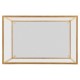 Gilded Iron Rectangular Side Table with A Clear Glass Top