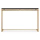 Gilded Iron Large Console Table with Smoky Black Top