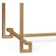 Gilded Iron Large Console Table with Smoky Black Top