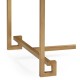 Gilded Iron Large Console Table with An Antique Glass Top