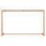 Gilded Iron Large Console Table with A Black Glass Top
