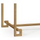 Gilded Iron Large Console Table with A Black Glass Top