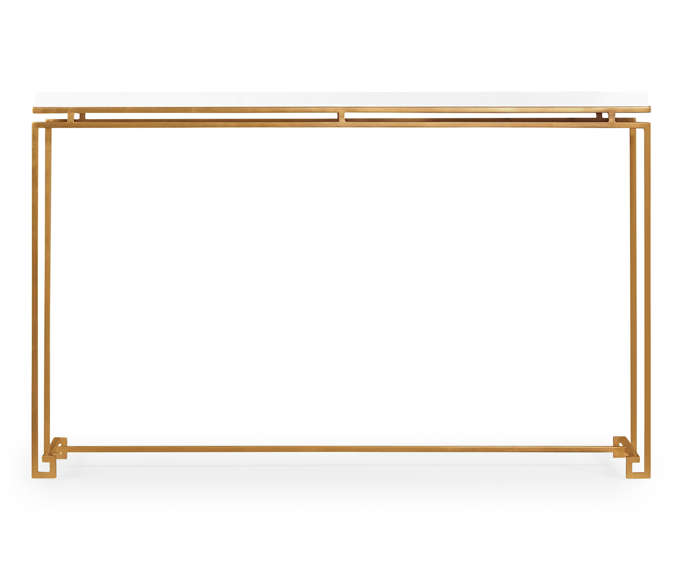 Gilded Iron Large Console Table with Biancaneve Top