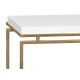 Gilded Iron Large Console Table with Biancaneve Top