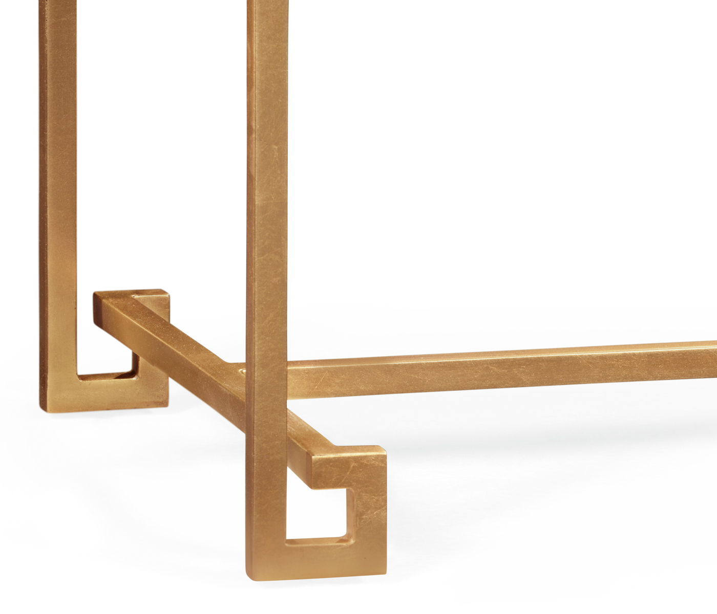 Gilded Iron Large Console Table with Biancaneve Top