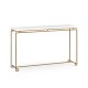 Gilded Iron Large Console Table with Biancaneve Top