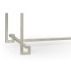 Silver Iron Large Console Table with Smoky Black Top