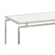 Silver Iron Large Console Table with An Antique Glass Top
