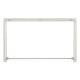 Silver Iron Large Console Table with A Clear Glass Top