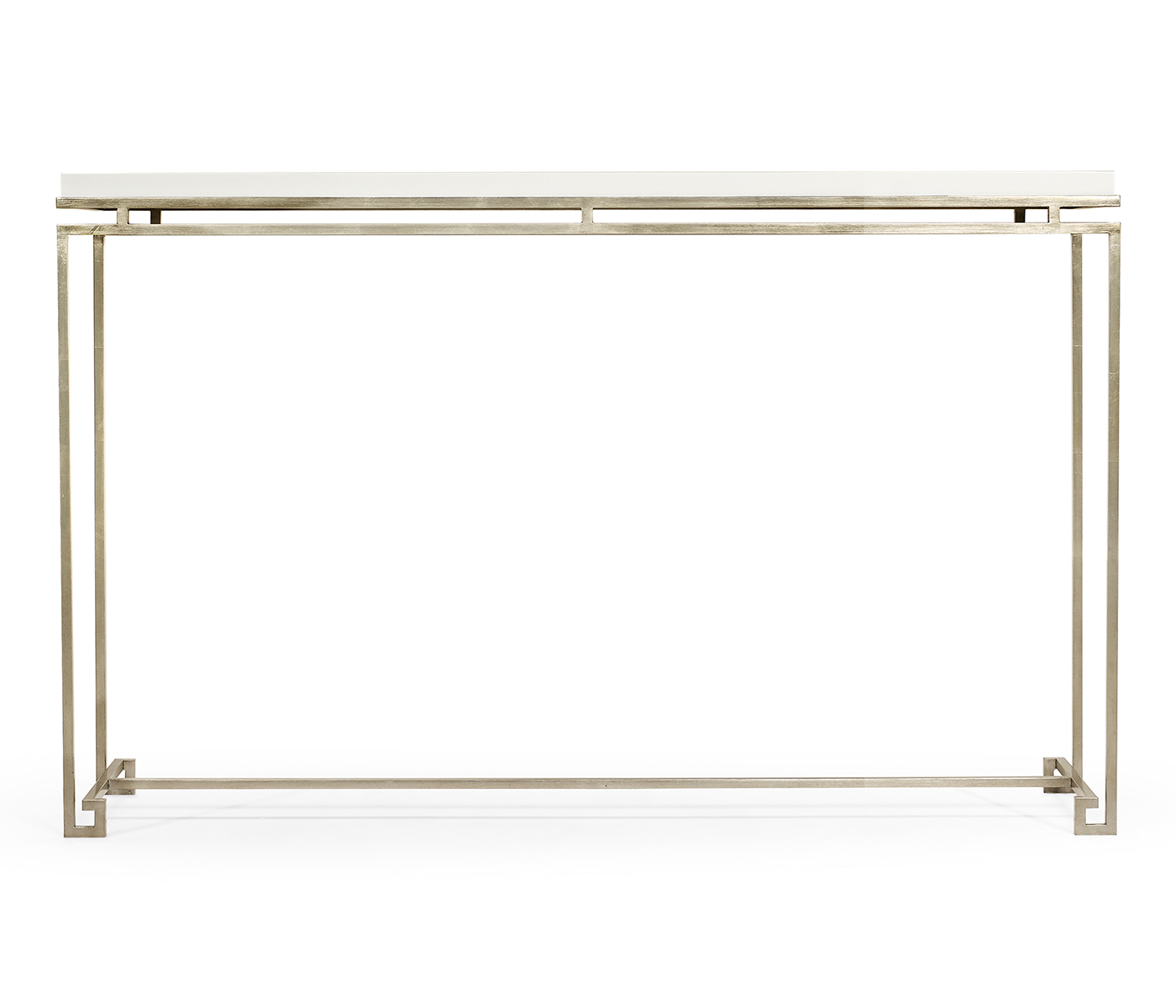 Silver Iron Large Console Table with Biancaneve Top