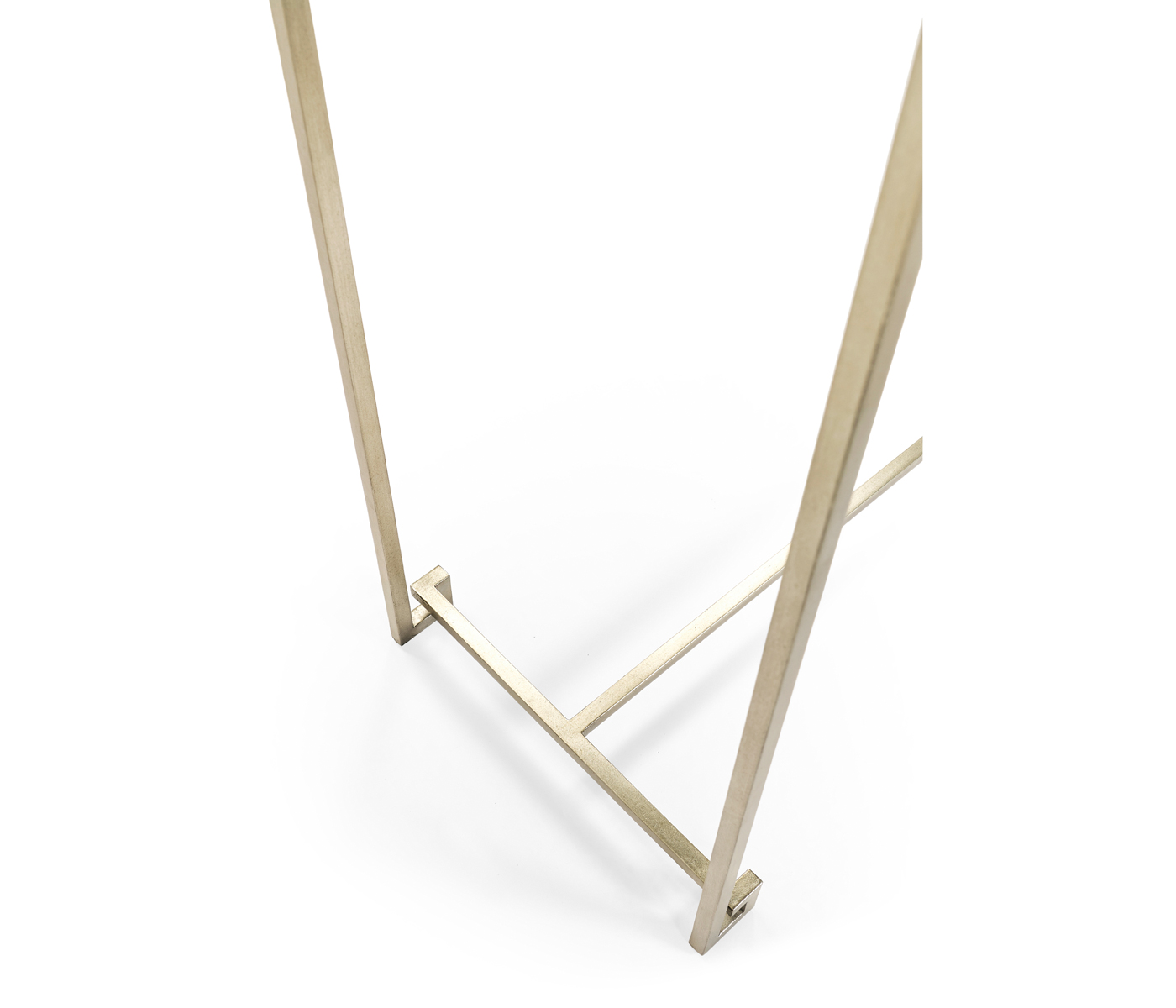 Silver Iron Large Console Table with Biancaneve Top