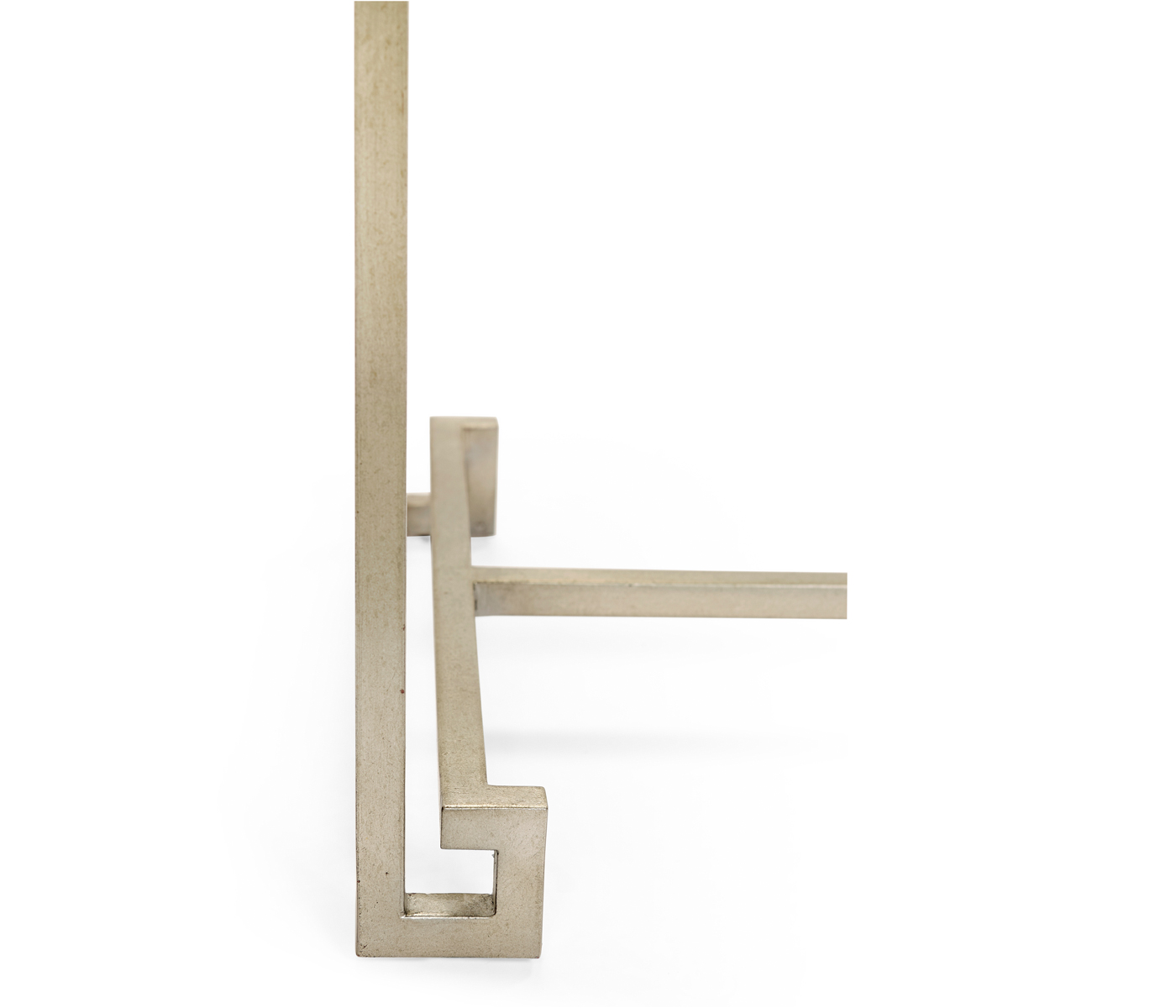 Silver Iron Large Console Table with Biancaneve Top