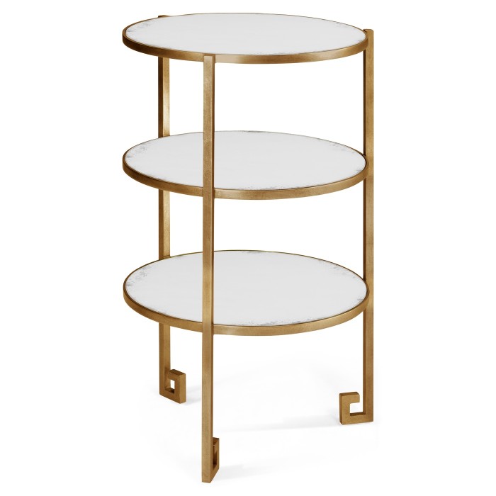 Gilded iron end table