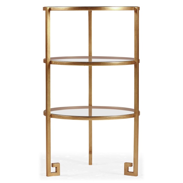 Gilded iron end table
