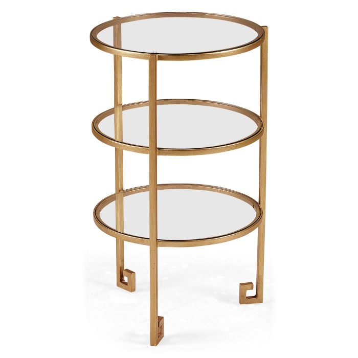 Gilded iron end table