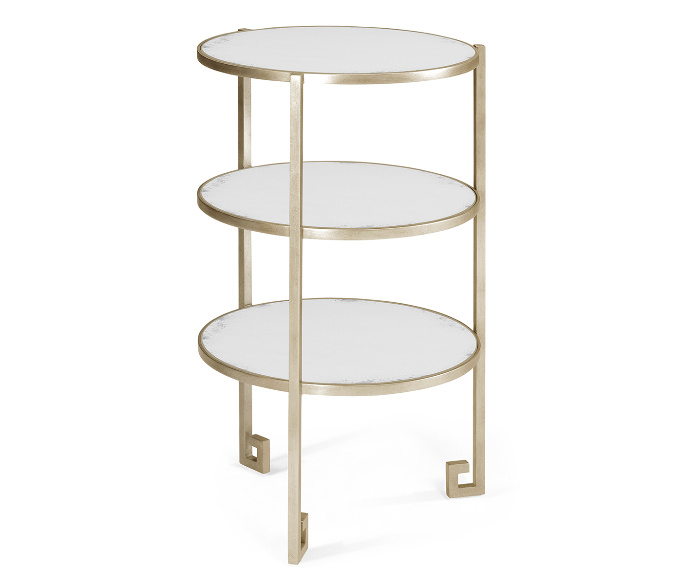 Silver iron end table