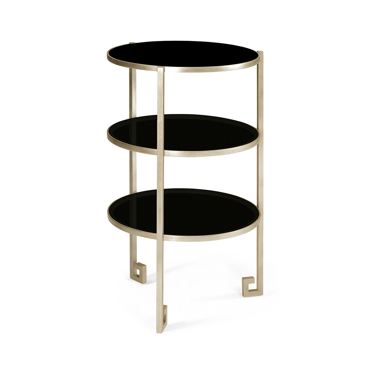 Silver iron end table
