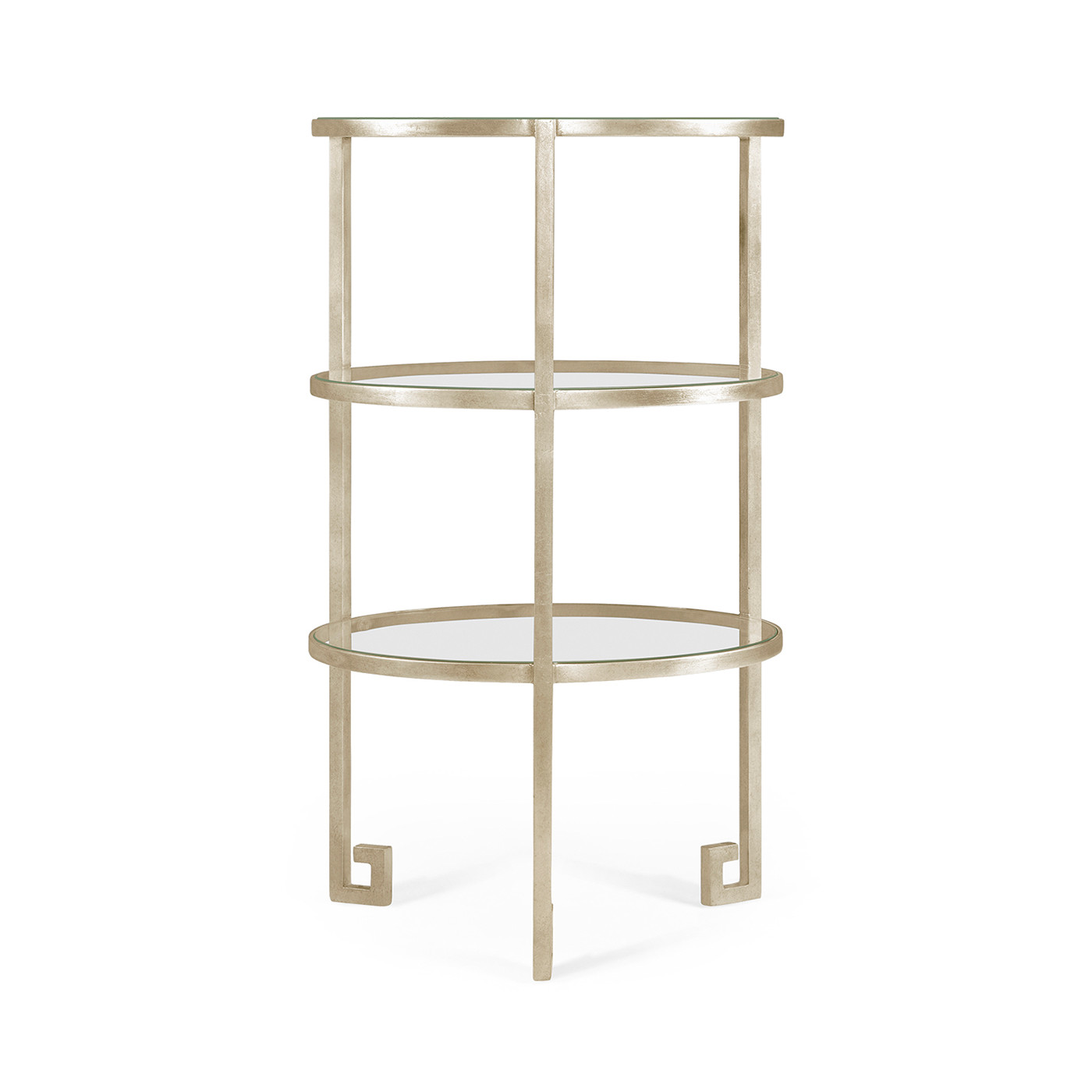 Silver iron end table