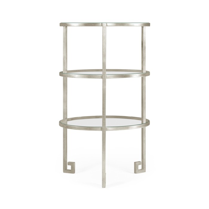 Silver iron end table