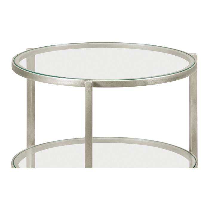 Silver iron end table