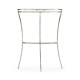 Silver iron demilune console table