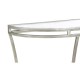 Silver iron demilune console table