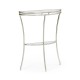 Silver iron demilune console table