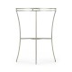 Silver iron demilune console table