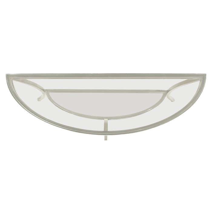 Silver iron demilune console table