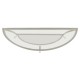 Silver iron demilune console table